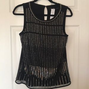 *NWT* WHBM beaded holiday blouse